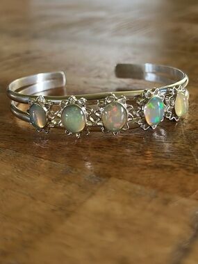 Jay King DTR Sterling Silver & Opal Cuff Bracelet